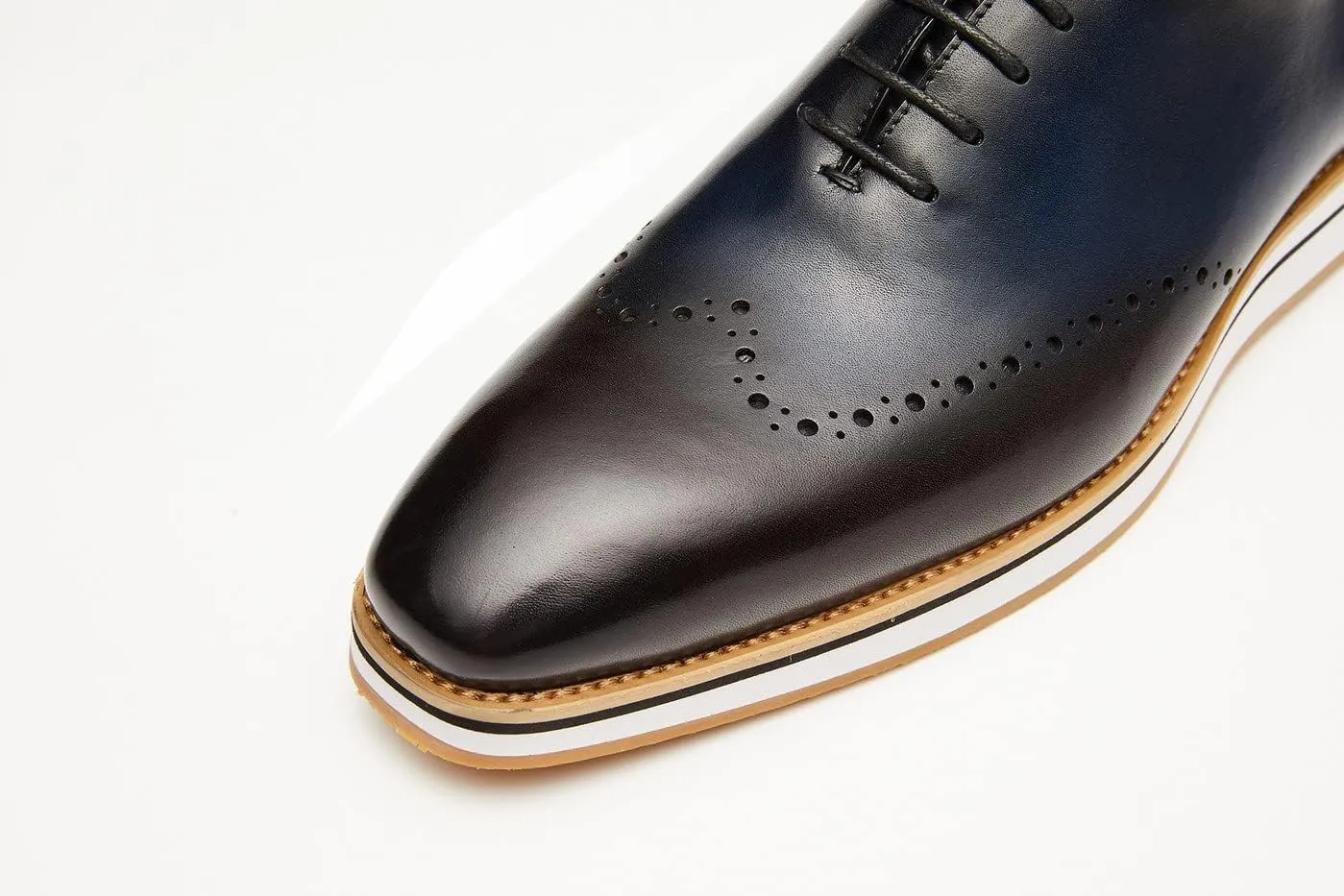 Santimon Men's Oxfords Business Casual Formal Dress Shoes Wingtip Boys Leather Sneakers Walking Shoes for Men