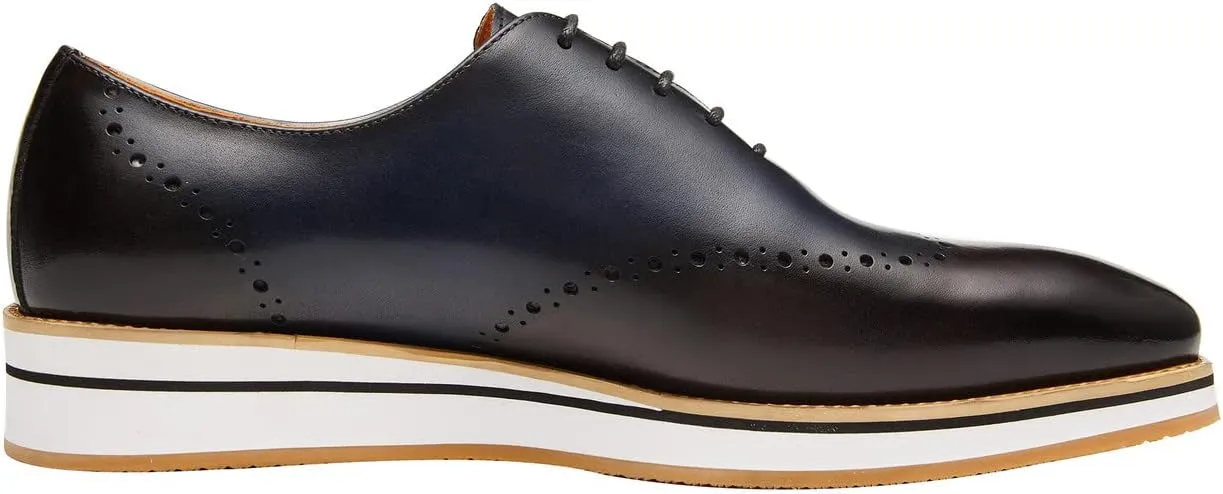 Santimon Men's Oxfords Business Casual Formal Dress Shoes Wingtip Boys Leather Sneakers Walking Shoes for Men