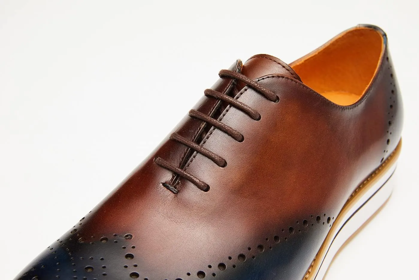 Santimon Men's Oxfords Business Casual Formal Dress Shoes Wingtip Boys Leather Sneakers Walking Shoes for Men