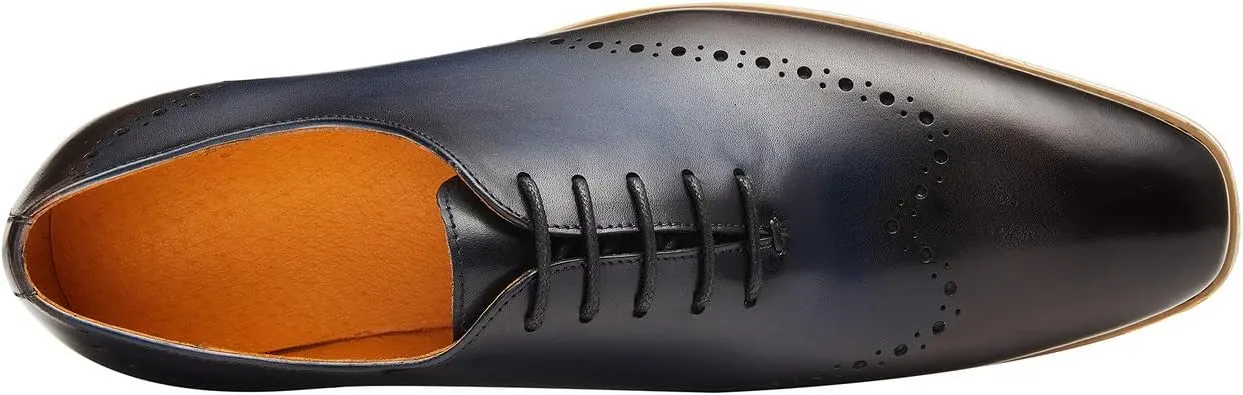 Santimon Men's Oxfords Business Casual Formal Dress Shoes Wingtip Boys Leather Sneakers Walking Shoes for Men