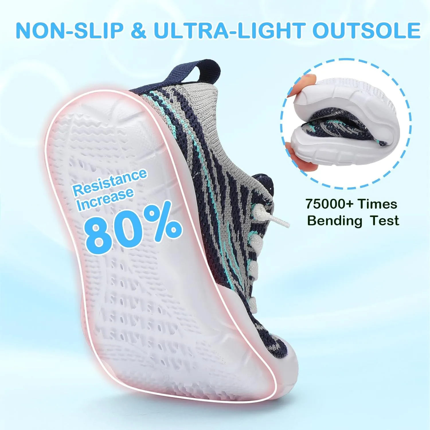 Scurtain Toddler Shoes Boys Girls Barefoot Shoes Kids Breathable Sneakers Slip on Toddler Sneakers