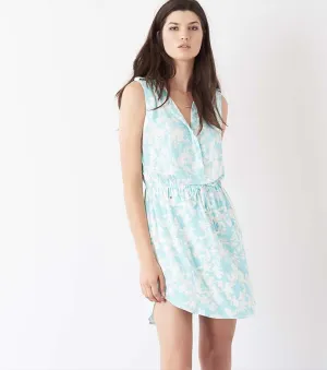 Shirt Dress with Shoulder Details ABSTRACT LEAVES