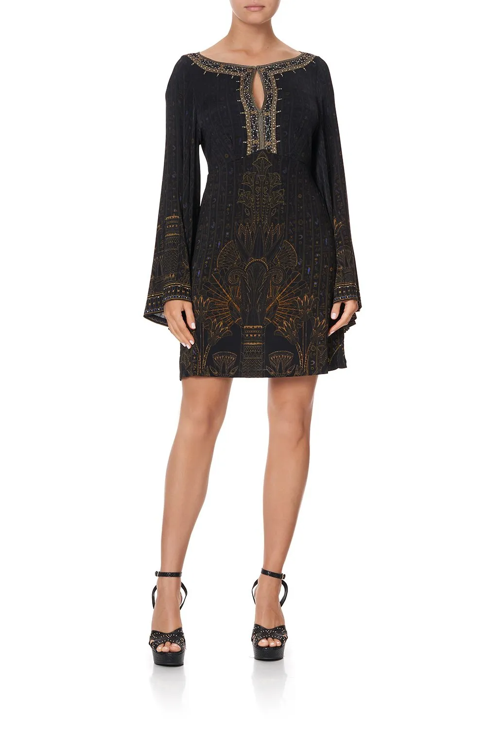 SHORT WIDE SLEEVE JERSEY DRESS COBRA KING