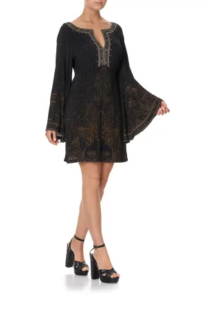 SHORT WIDE SLEEVE JERSEY DRESS COBRA KING