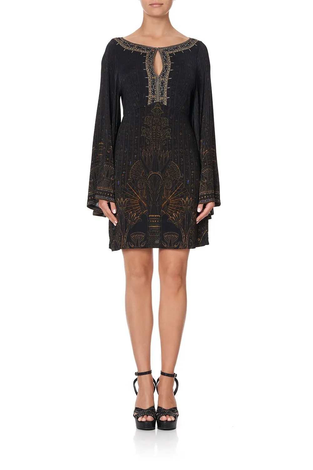 SHORT WIDE SLEEVE JERSEY DRESS COBRA KING