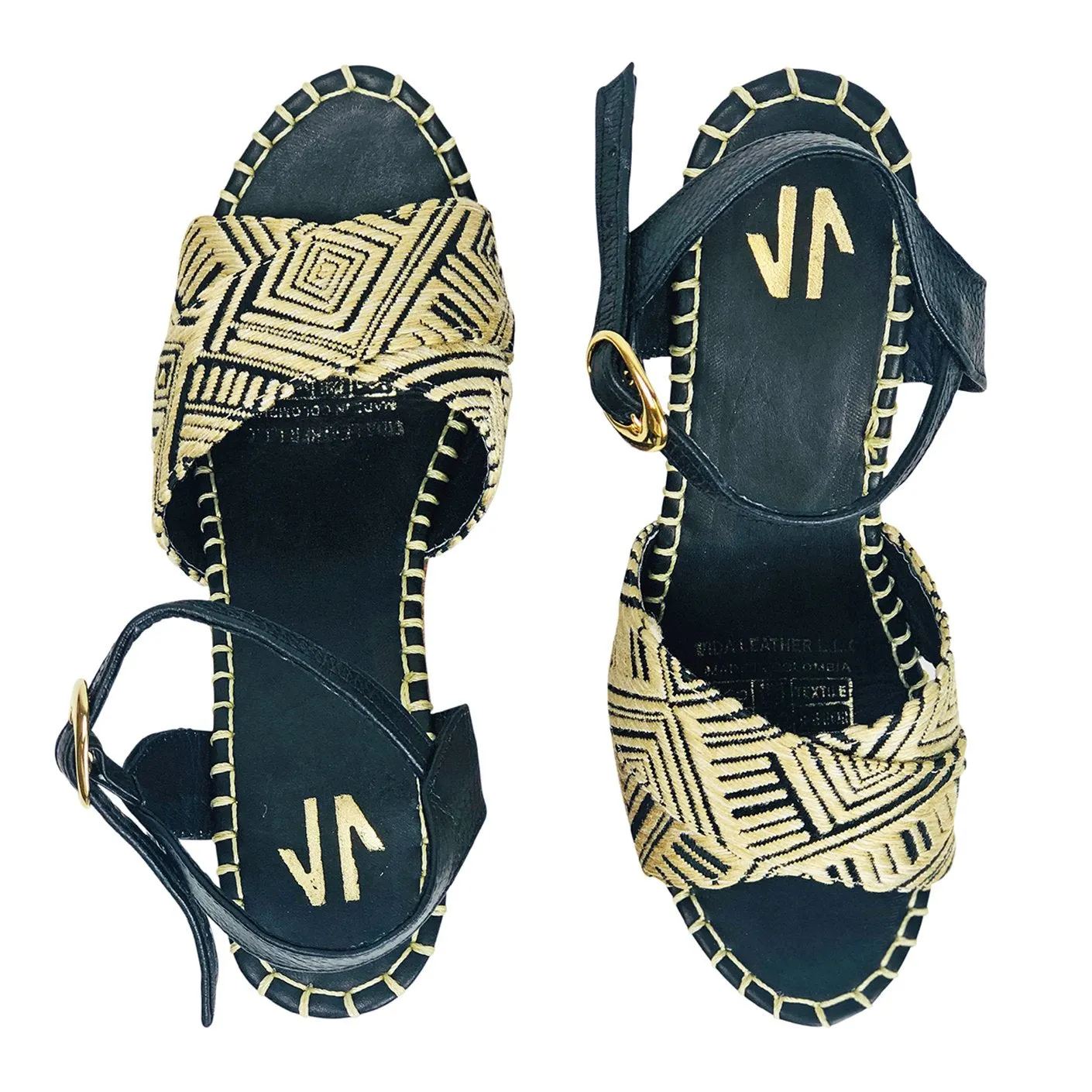Silvia Cobos SALENTO Ankle Strap Chunky Heels in Black