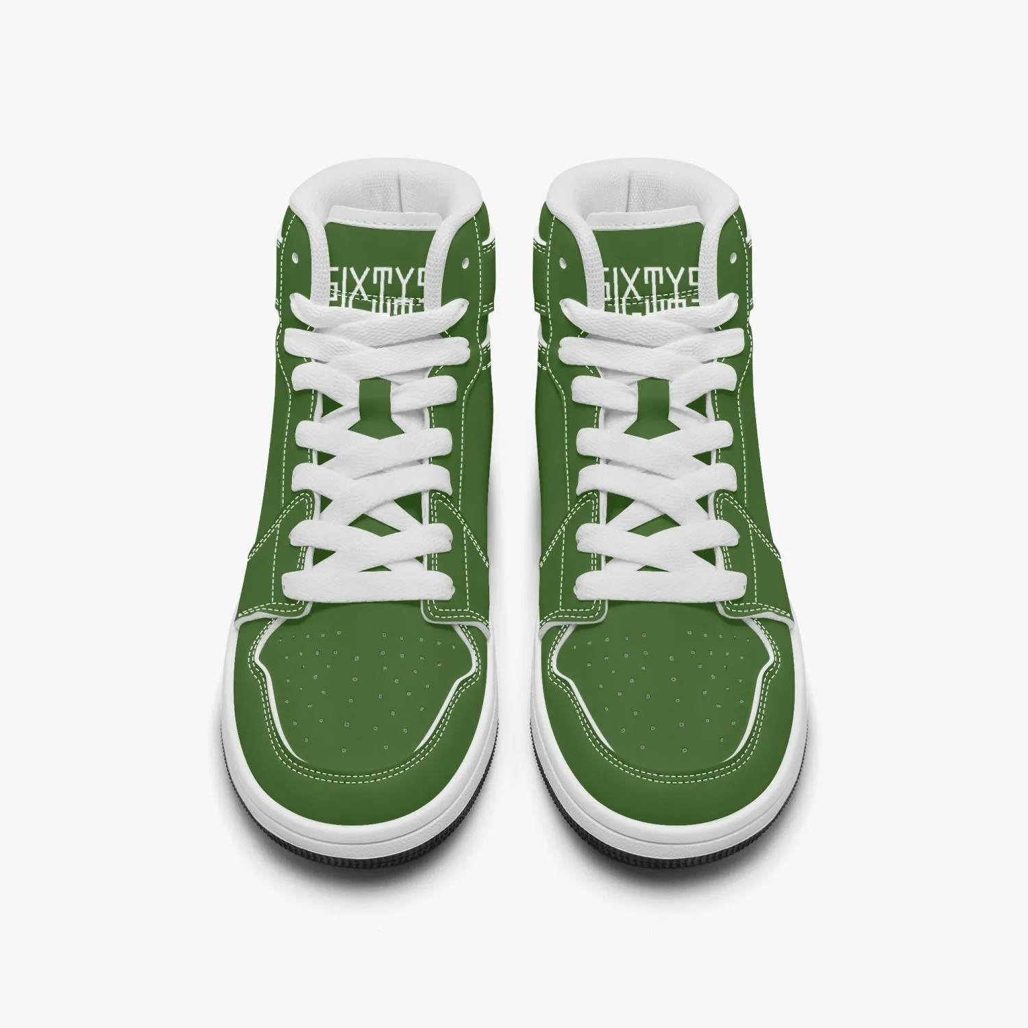 Sixty Eight 93 Logo White Forest Green Kids High-Top Shoes