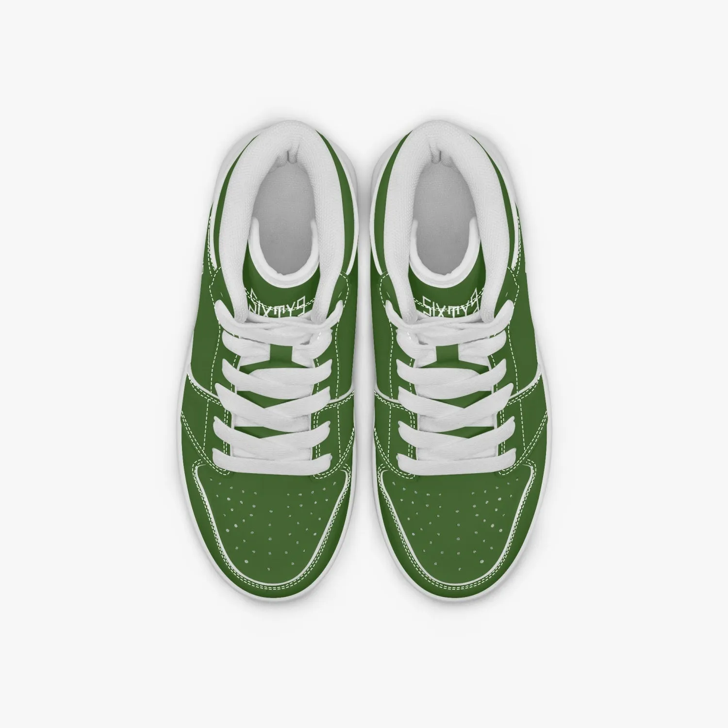 Sixty Eight 93 Logo White Forest Green Kids High-Top Shoes