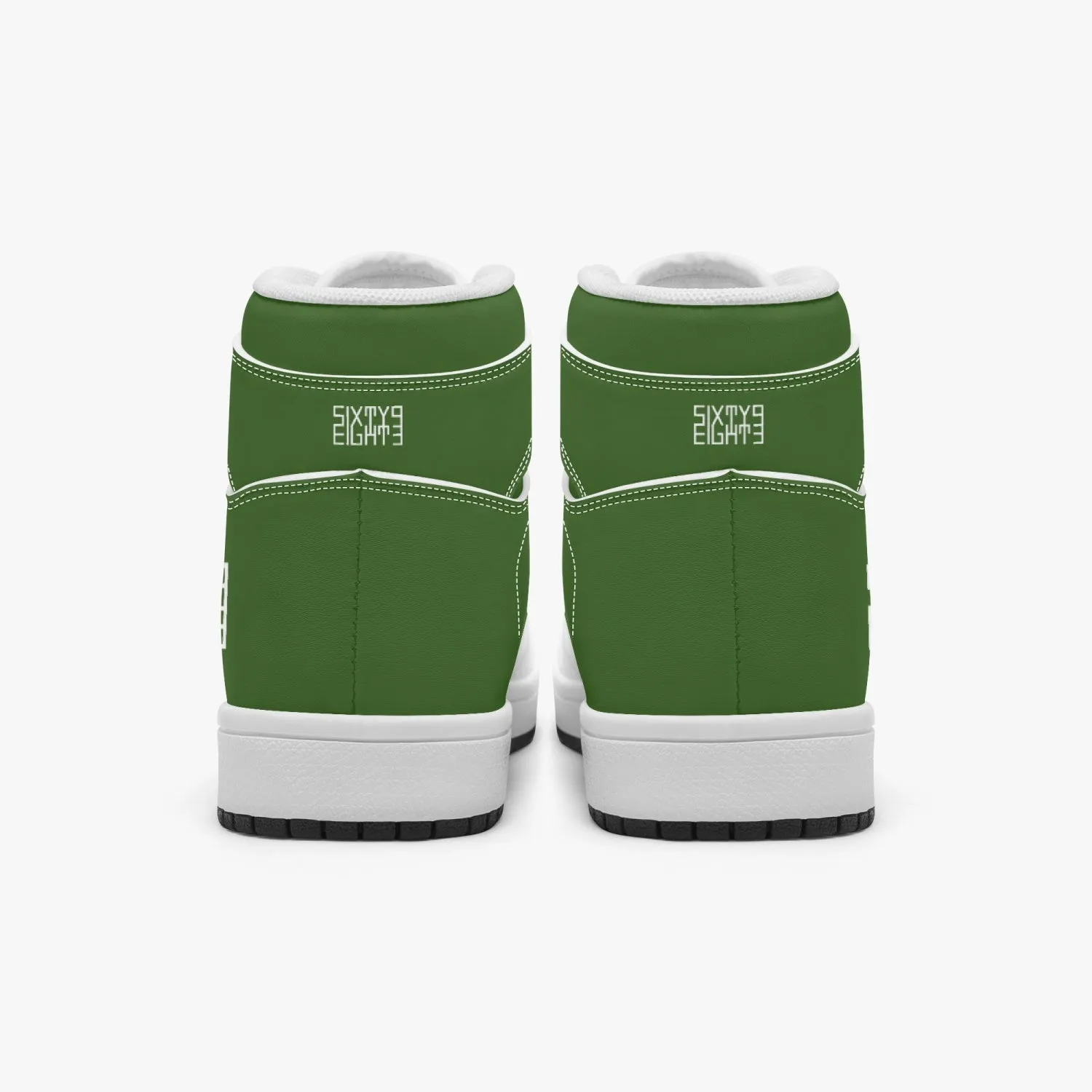 Sixty Eight 93 Logo White Forest Green Kids High-Top Shoes