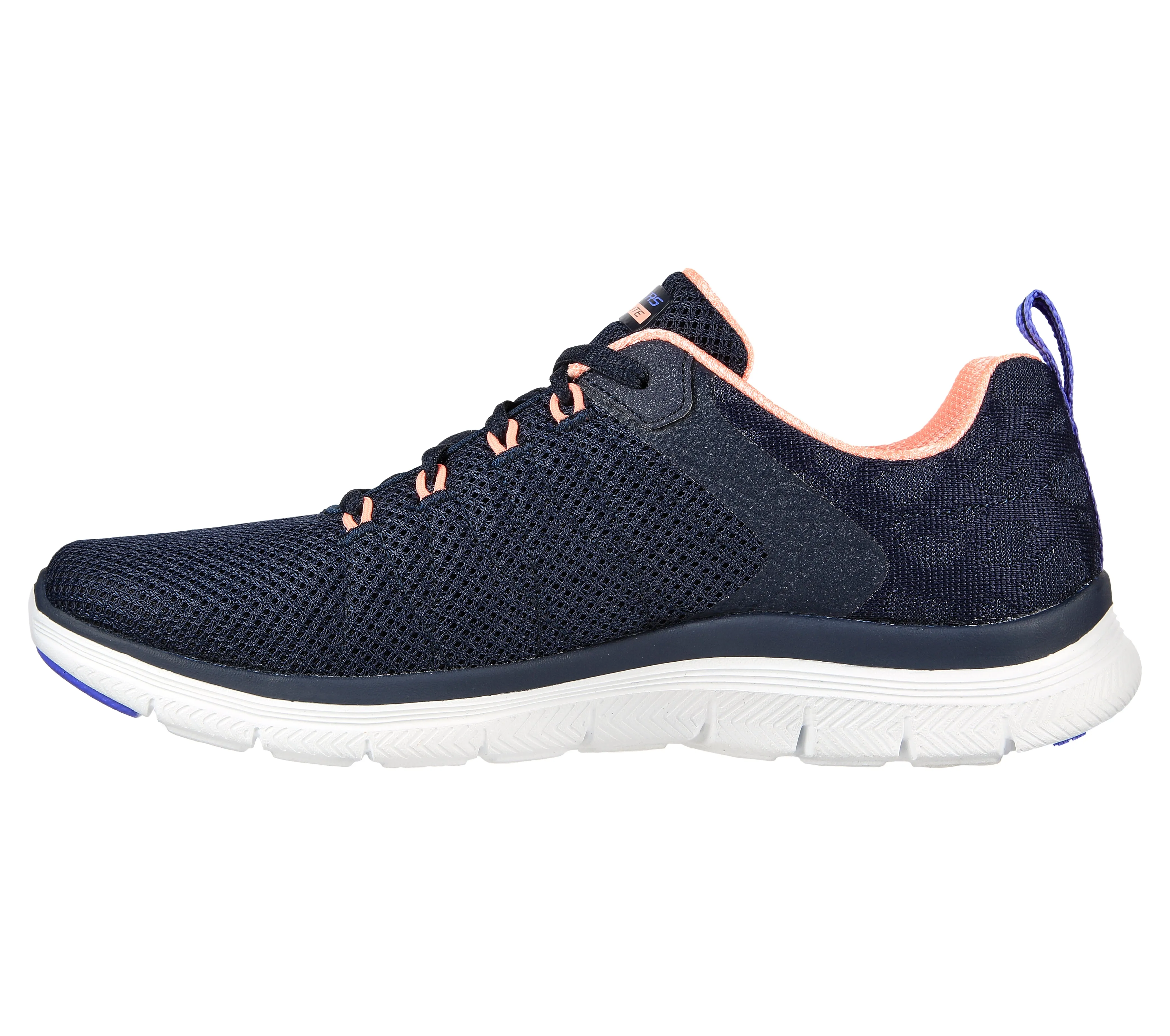 Skechers 149580/NVMT Navy Women's Sporty Knit Mesh Upper Trainers