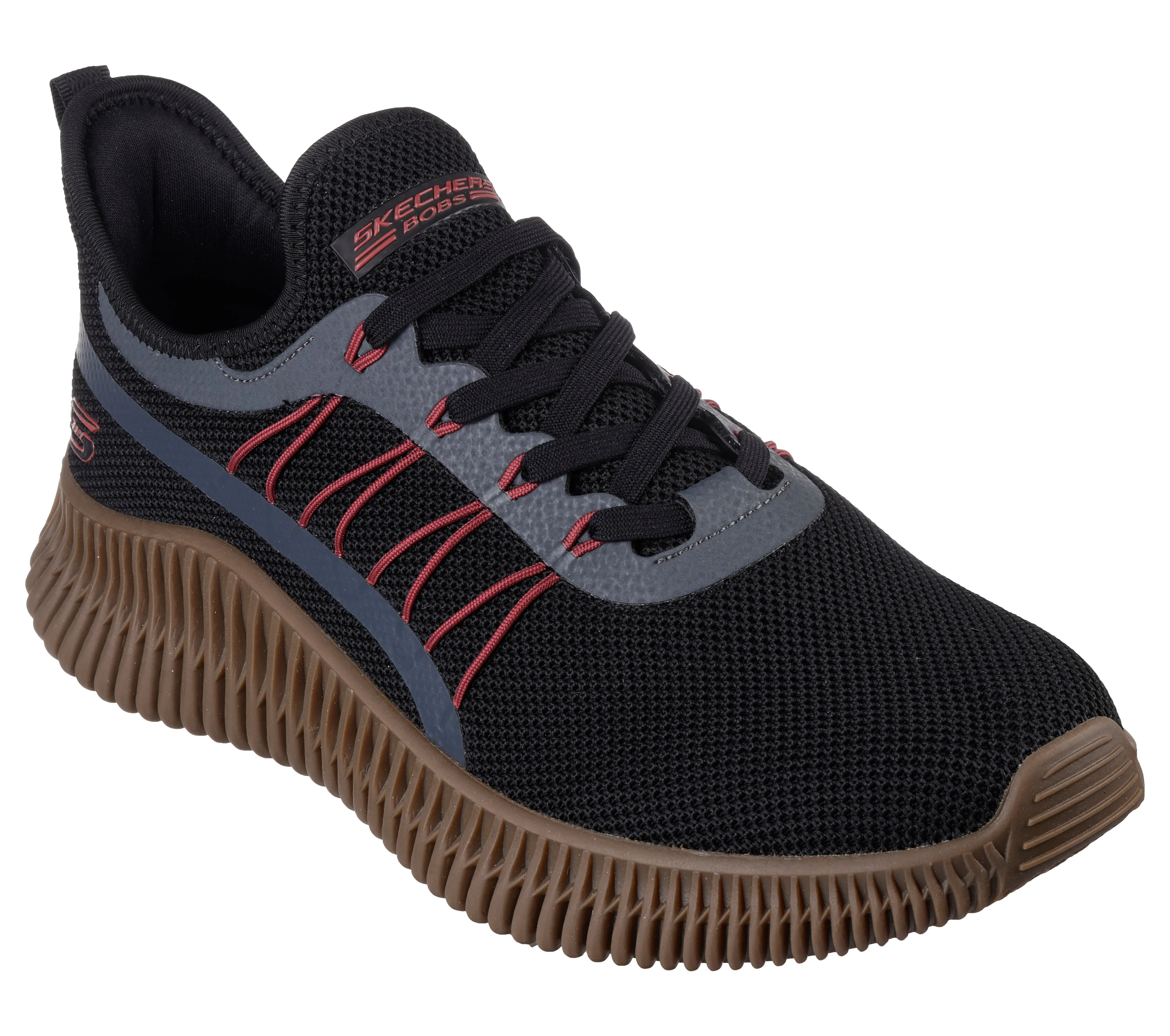 Skechers Mens Bob Geo 118171/BKMT Black Multi Comfort Trainer