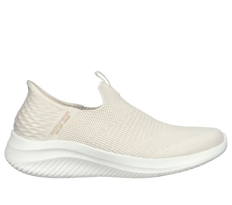 Skechers Slip - Ins 149708/NAT Natural Ultra Flex 3.0 - Cosy Streak Womens Hands Free Slip On Trainers