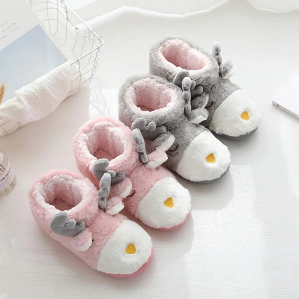 Slippers for Women Memory Foam,Fuzzy Slippers Boots Cozy Faux Fur House Shoes Rubber Sole Anti-Skid for Indoor Outdoor Use