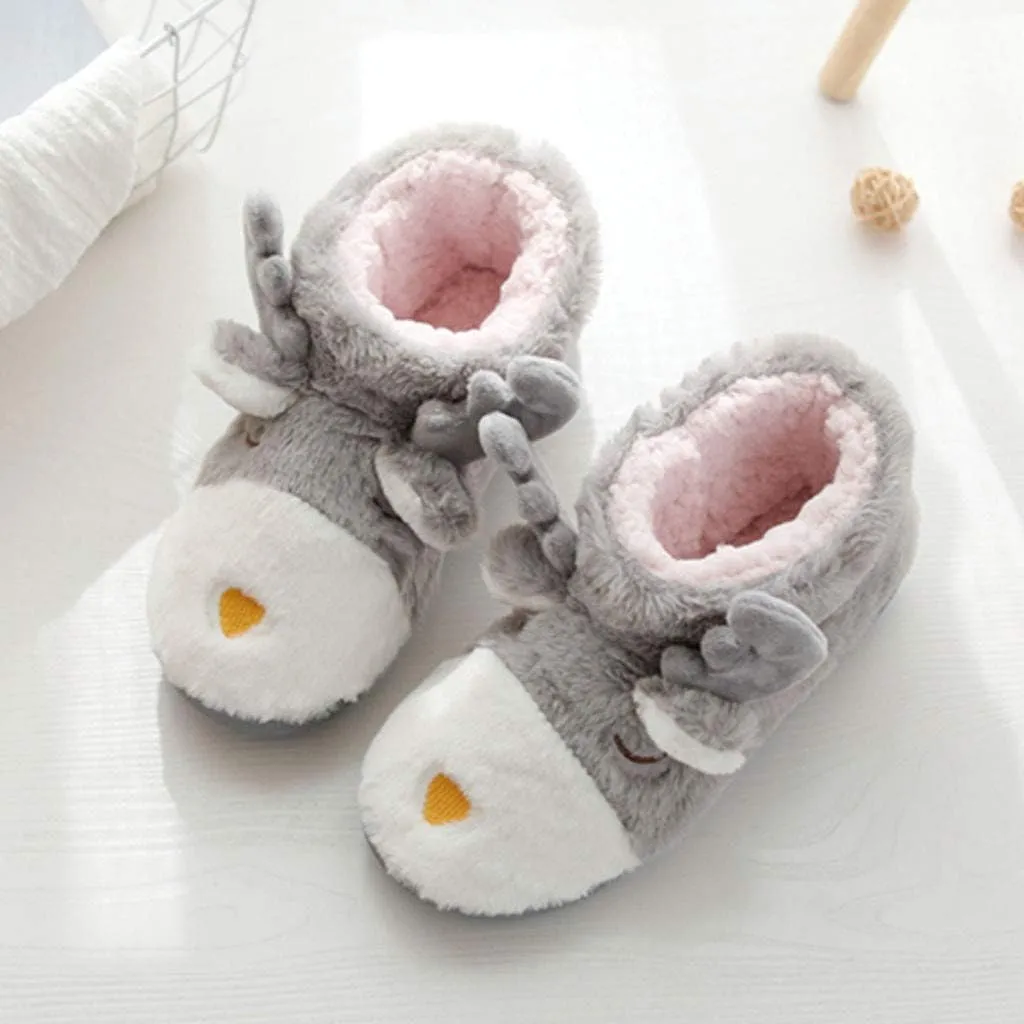 Slippers for Women Memory Foam,Fuzzy Slippers Boots Cozy Faux Fur House Shoes Rubber Sole Anti-Skid for Indoor Outdoor Use