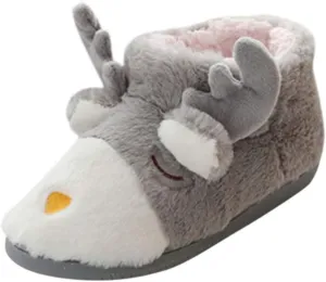 Slippers for Women Memory Foam,Fuzzy Slippers Boots Cozy Faux Fur House Shoes Rubber Sole Anti-Skid for Indoor Outdoor Use