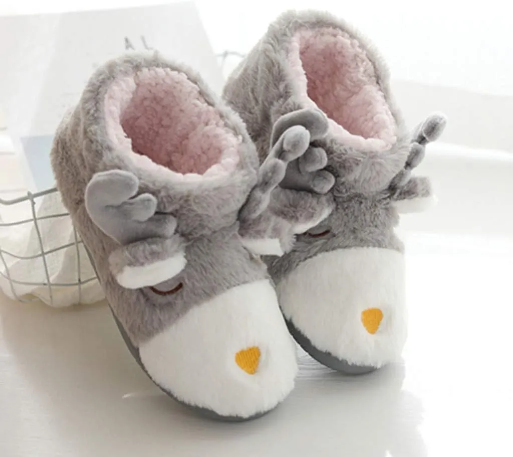 Slippers for Women Memory Foam,Fuzzy Slippers Boots Cozy Faux Fur House Shoes Rubber Sole Anti-Skid for Indoor Outdoor Use