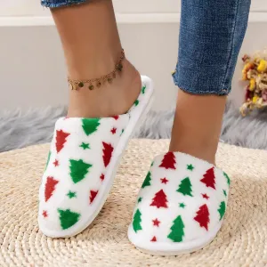 Sohiwoo Slipper Warm Fuzzy Fur Slippers Fluffy Slide Shoes