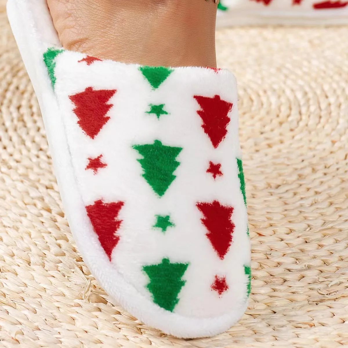 Sohiwoo Slipper Warm Fuzzy Fur Slippers Fluffy Slide Shoes
