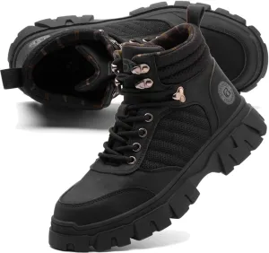 Steel Toe Boots for Men Women Durable Safety Work Boots Lightweight Composite Toe Boots Comfortable Indestructible&Construction Hard Toe Shoes