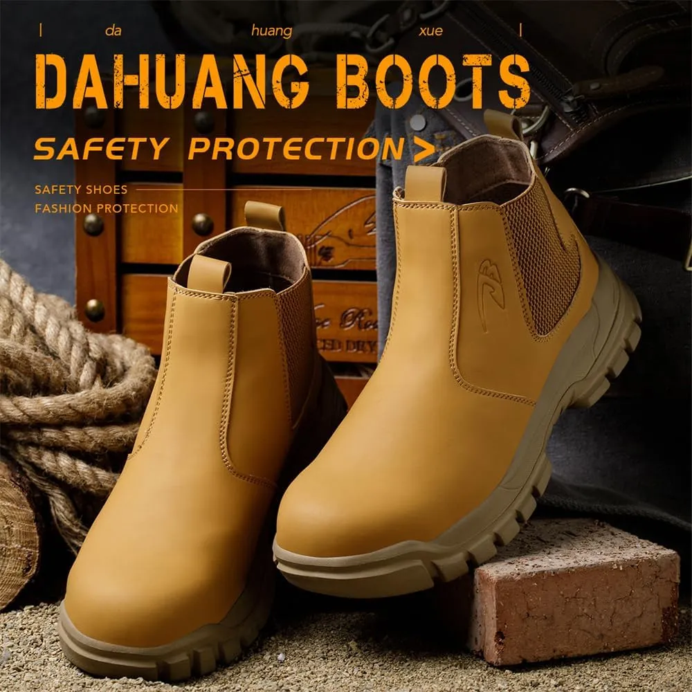 Steel Toe Boots for Men Women Durable Safety Work Boots Lightweight Composite Toe Boots Comfortable Indestructible&Construction Hard Toe Shoes