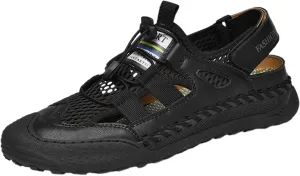Summer Men's Mesh Casual Sandals Outdoor Water Proof And Slip Beach Shoes Breathable Shoes Men Leather Sandals