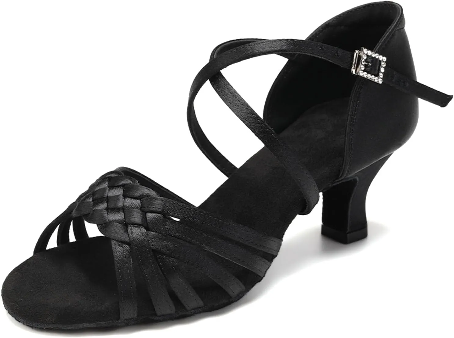 SWDZM Womens Latin Dance Shoes Suede Sole Ballroom Salsa Practice Dancing Shoes