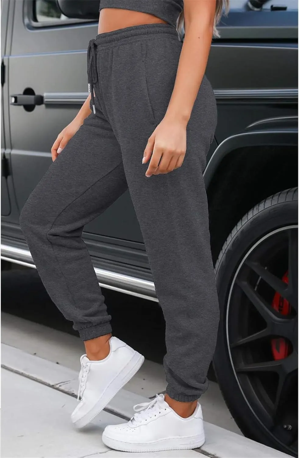 Sweatpants Women Casual High Waisted Athletic Pants Sport Workout Active Baggy Lounge Trousers Loose Tapered Trousers