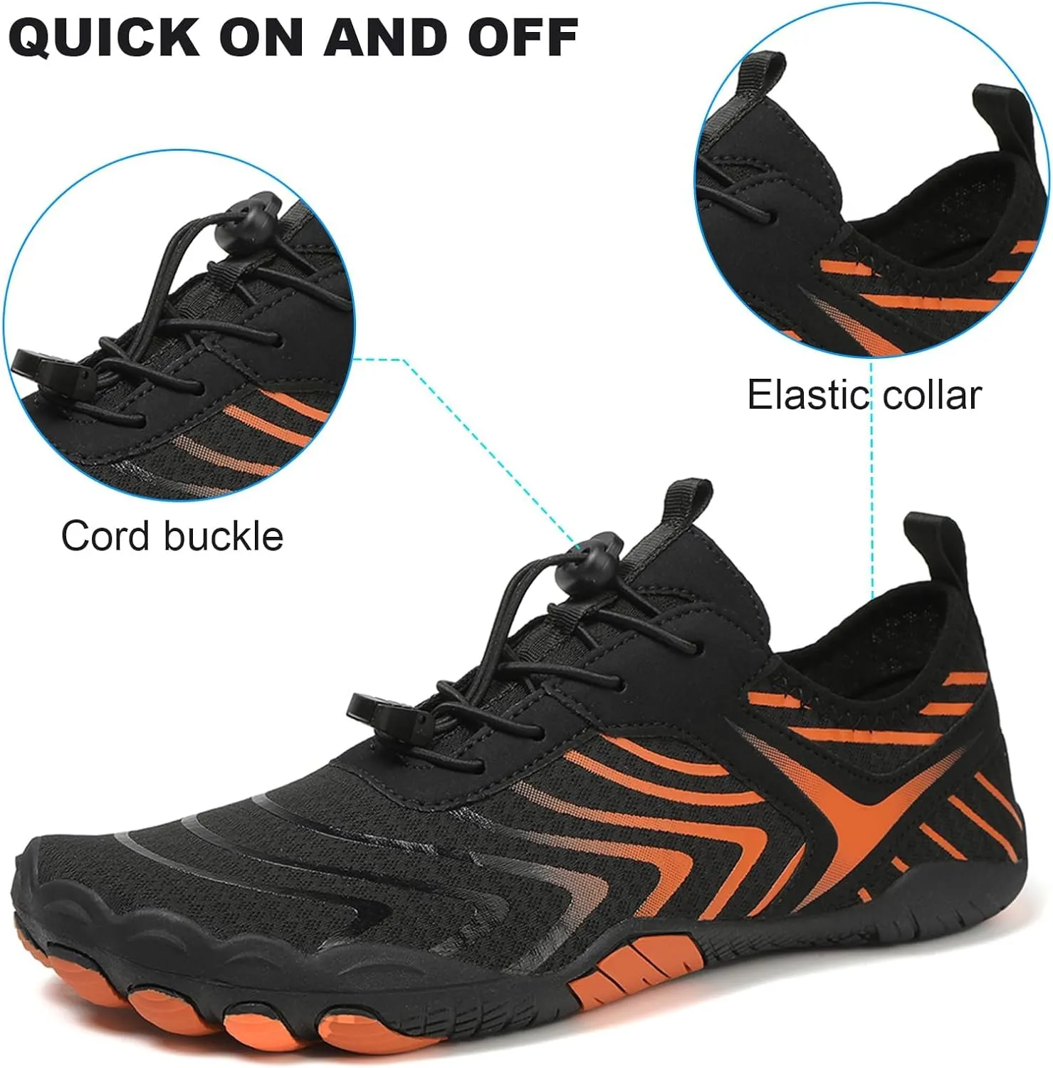 Thatrich Hike Shoes Footwear Womens Barefoot Walking Shoes Slip On Hiking Water Shoe Outdoor Waterproof Grounded Sneakers Wide Toe Box Unisex