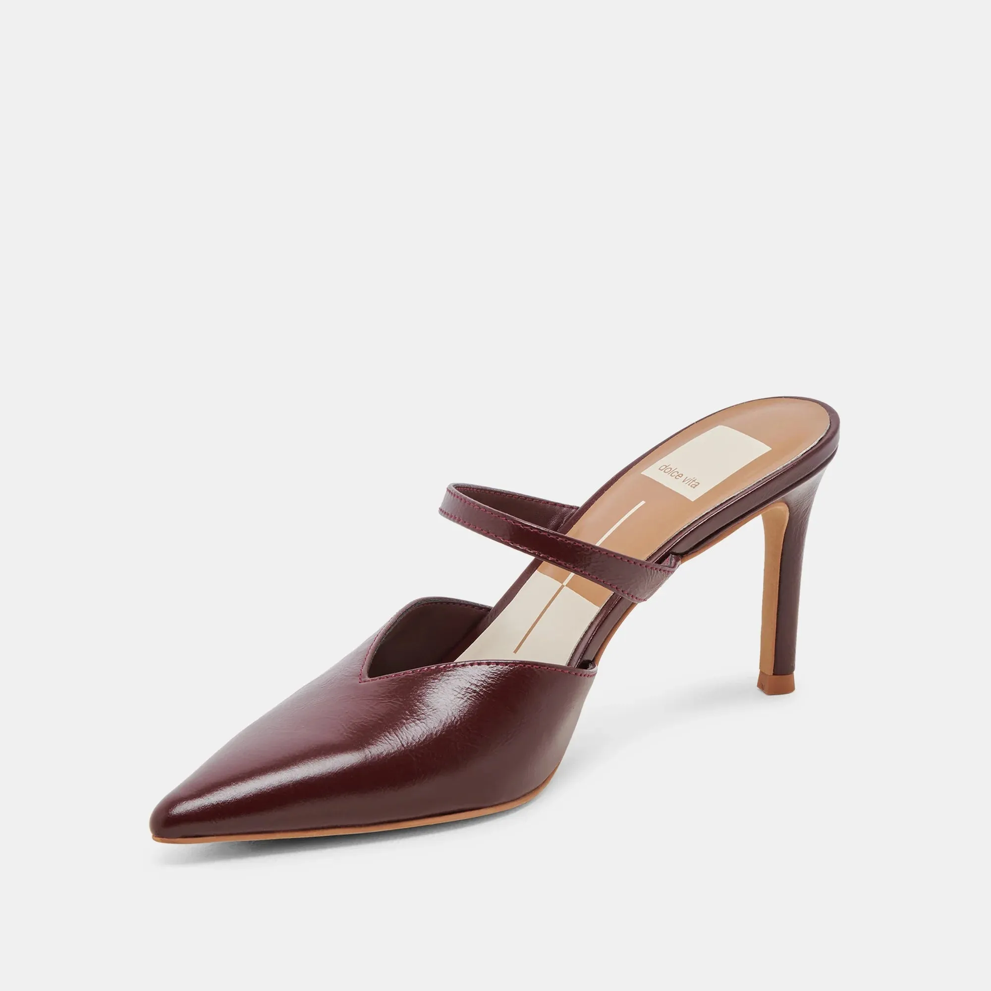 The Kanika Heels by Dolce Vita - Burgundy Crinkle