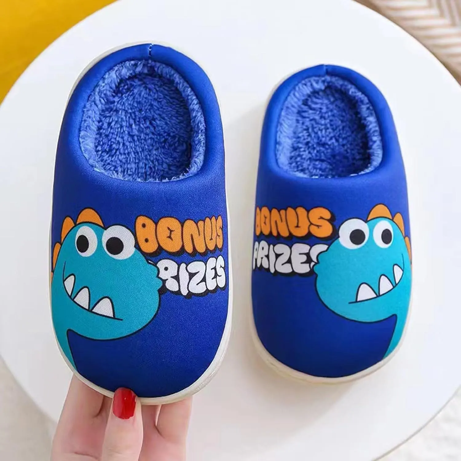 Toddler and Little Girls Plush Aline Slippers Cute Animal Plush Indoor Outdoor House Shoes Cute Slide Slippers