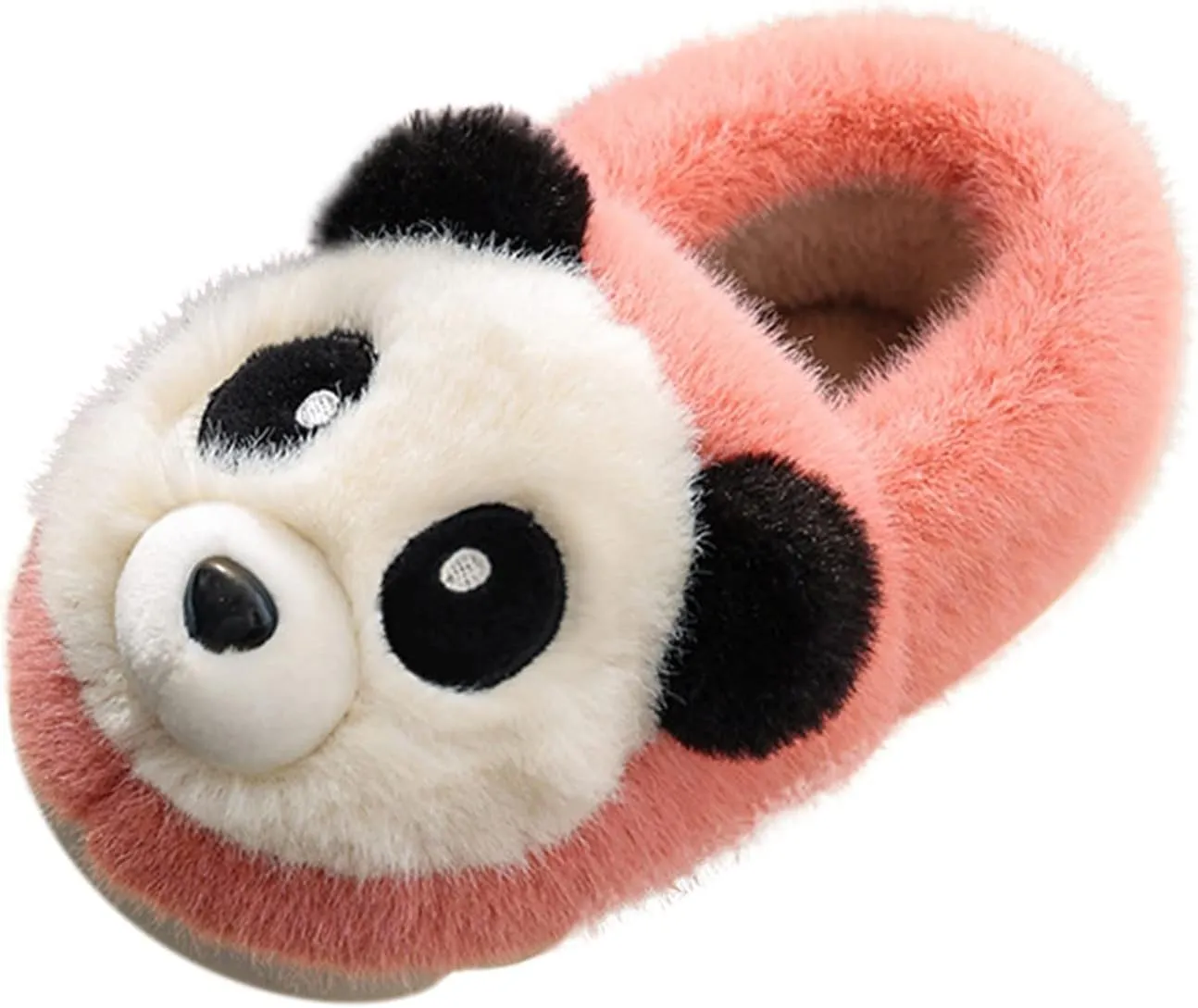 Toddler Kids Plush Panda Bear Bedroom Slippers Cartoon Cotton Memory Foam Comfy House Warm Shoes for Girls Boys