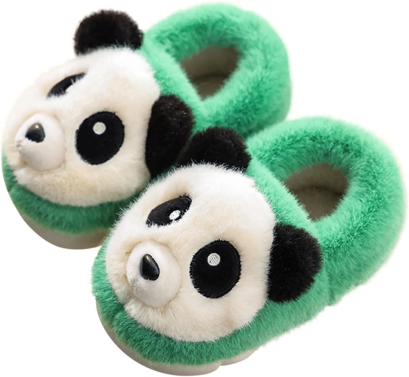 Toddler Kids Plush Panda Bear Bedroom Slippers Cartoon Cotton Memory Foam Comfy House Warm Shoes for Girls Boys