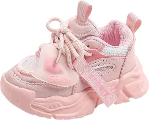Toddler/Little/Big Kids Sneakers for Boys Girls Lace Up Athletic Sneakers Lightweight Breathable Running Tennis Shoes