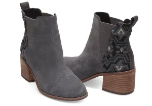 Toms Esme Forged Iron Grey Metallic Jacquard Boots
