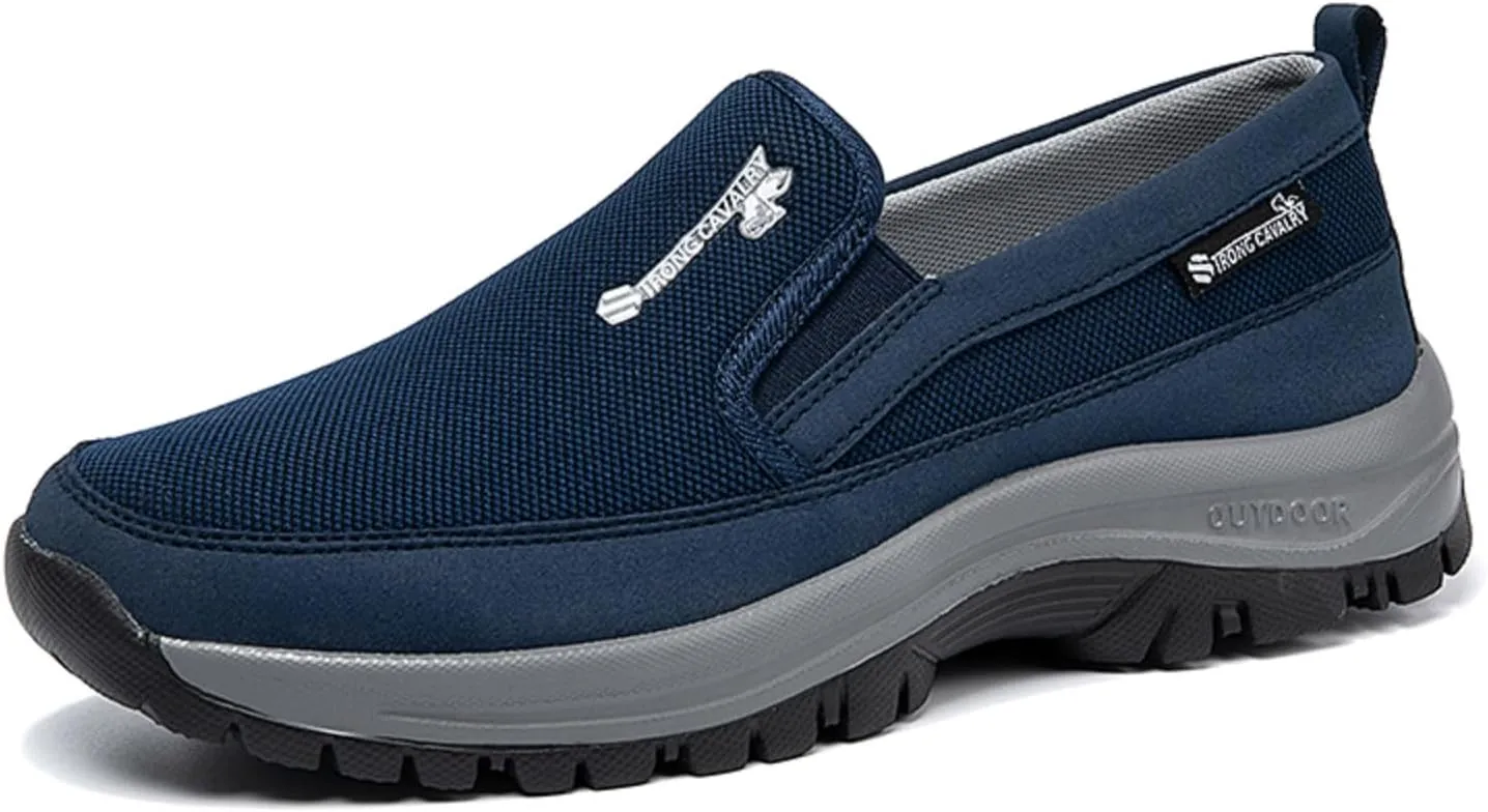 Tongzone Men's Slip On Walking Shoes Mesh Lightweight Casual Work Loafer Sneakers