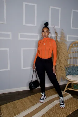 Trixie Distressed Sweater- Orange