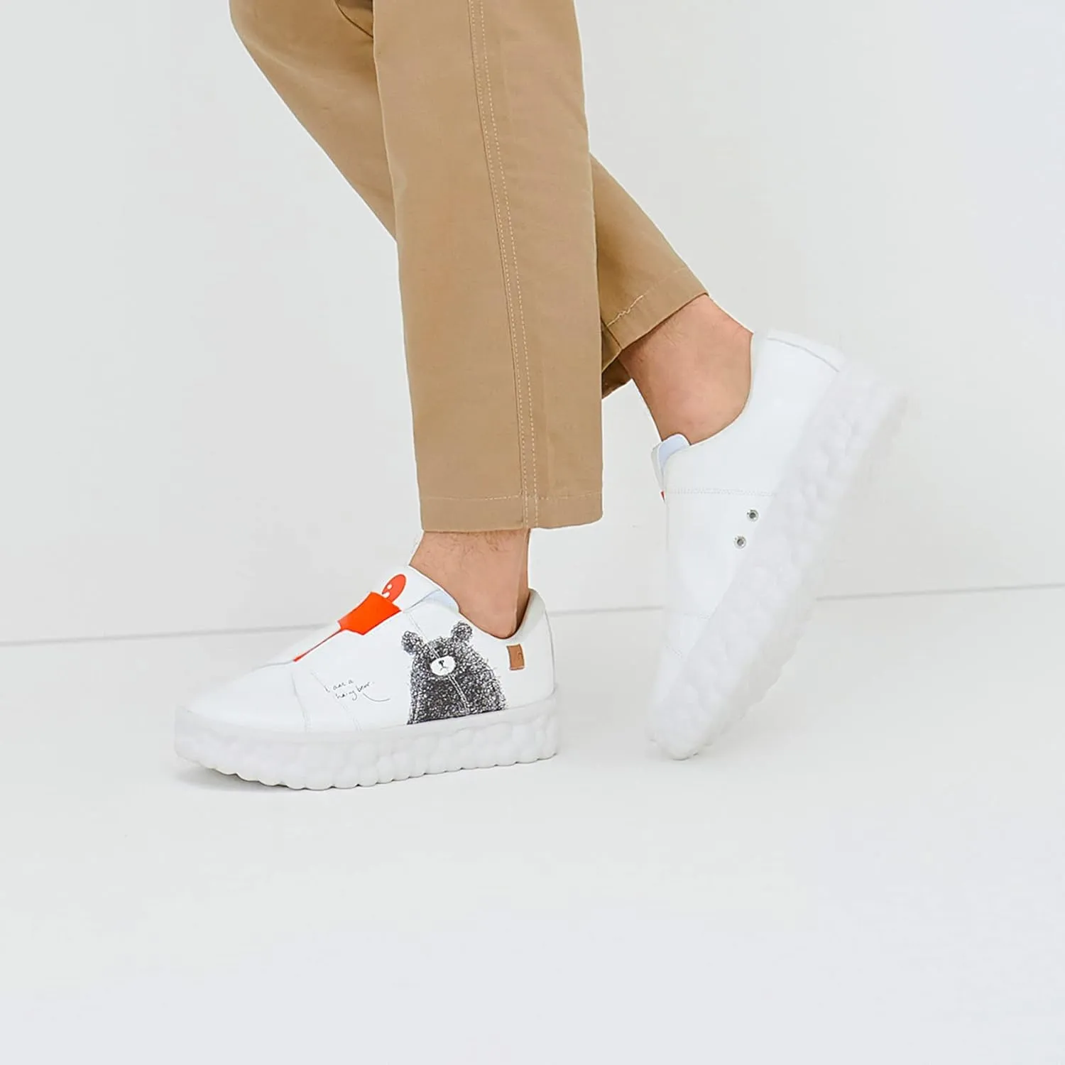 UIN Men's Fashion Sneakers Lightweight Walking Casual Slip Ons Art Painted Athletic Travel Skate Shoes Las Ramblas