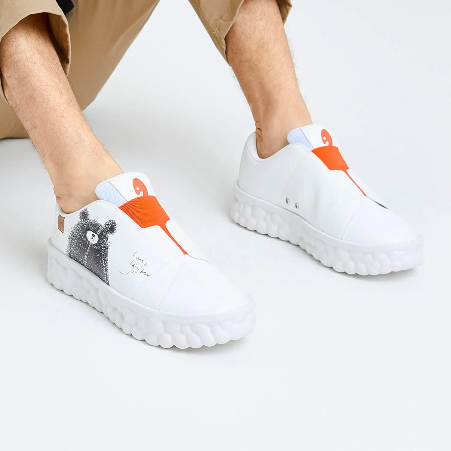 UIN Men's Fashion Sneakers Lightweight Walking Casual Slip Ons Art Painted Athletic Travel Skate Shoes Las Ramblas