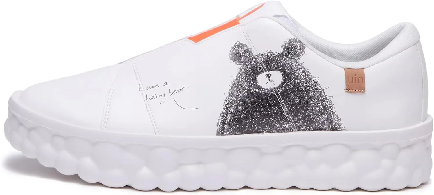 UIN Men's Fashion Sneakers Lightweight Walking Casual Slip Ons Art Painted Athletic Travel Skate Shoes Las Ramblas