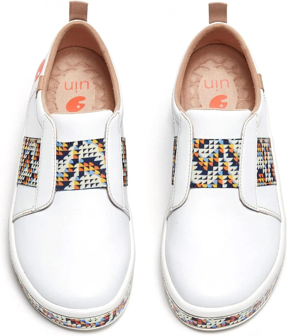 UIN Women's Fashion Sneakers Lightweight Walking Casual Slip Ons Art Painted Athletic Travel Skate Shoes Las Ramblas