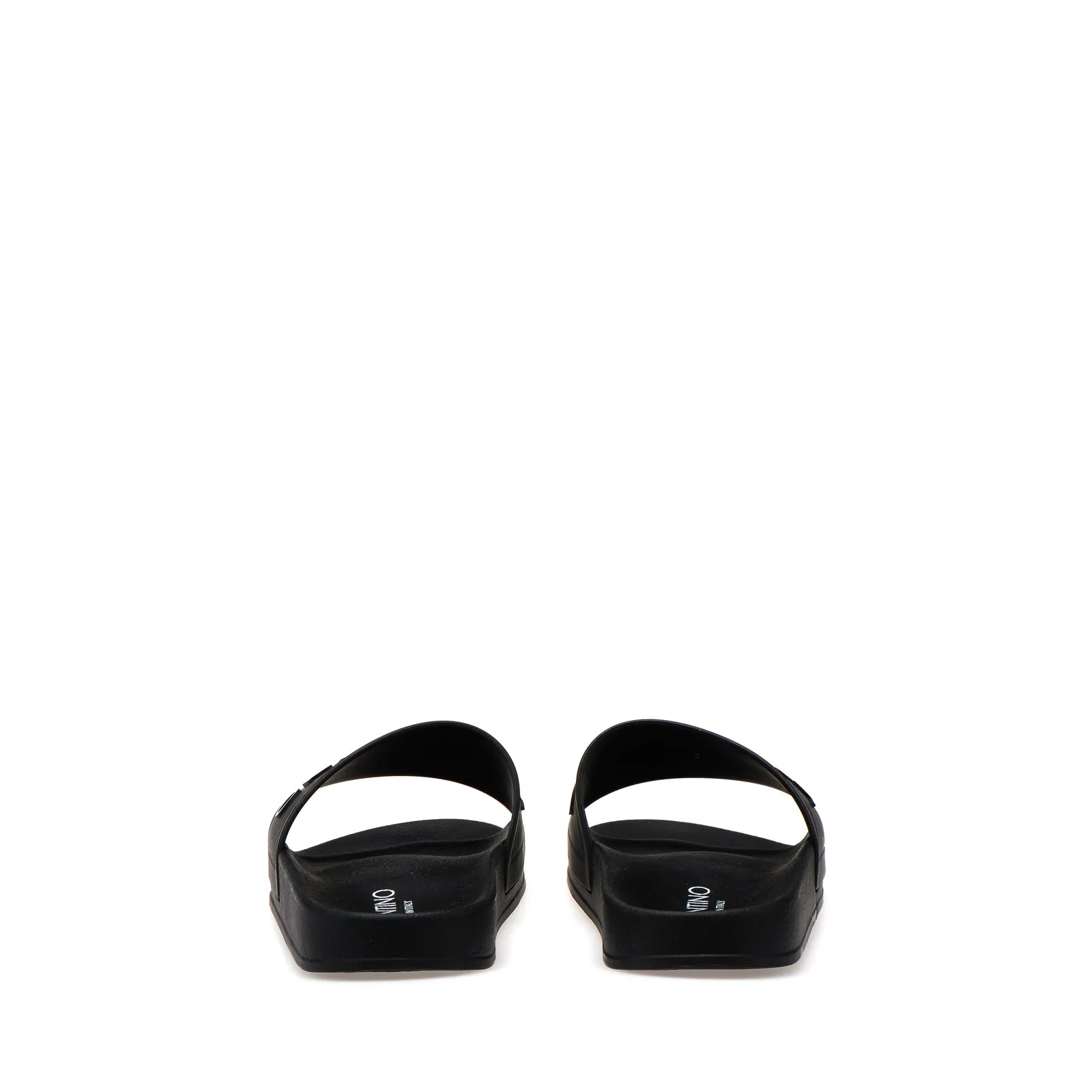 VALENTINO Slider in black PVC