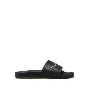 VALENTINO Slider in black PVC