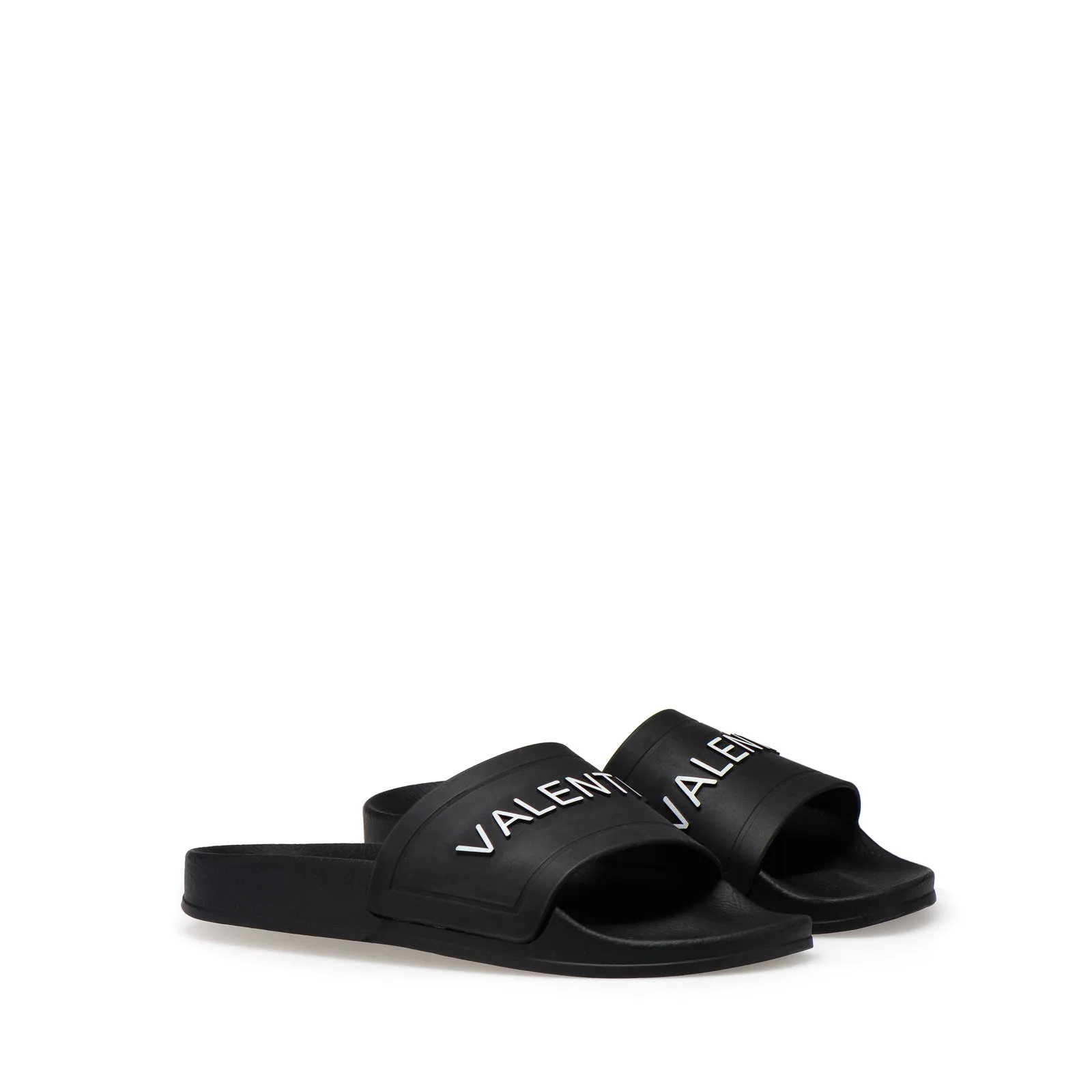 VALENTINO Slider in black PVC