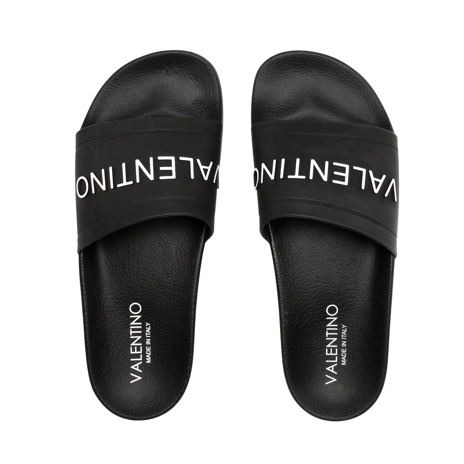 VALENTINO Slider in black PVC