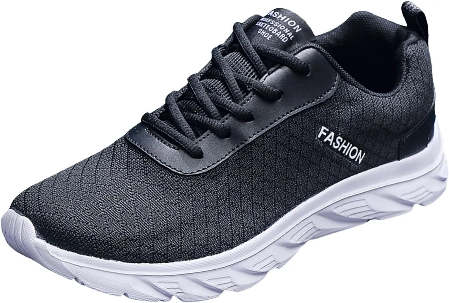 Versatile & Casual Sneaker Men Sports Shoes Fashionable New Pattern Solid Color Simple Mesh Breathable Comfortable Lace