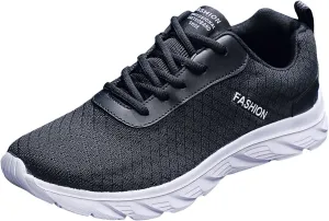 Versatile & Casual Sneaker Men Sports Shoes Fashionable New Pattern Solid Color Simple Mesh Breathable Comfortable Lace