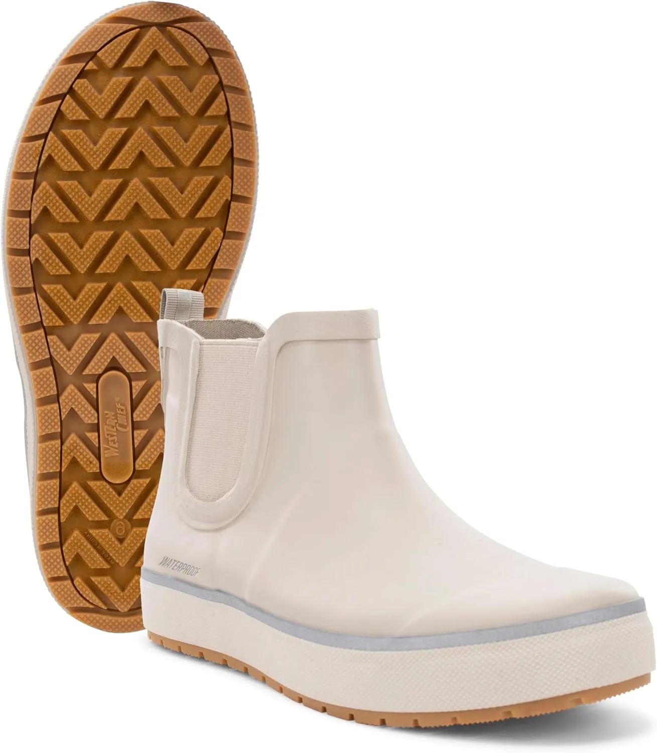 Western Chief Women's Waterproof Element Chelsea Rain Boot with Memory Foam Insole and Slip-Resistant Outsole  Durable and Comfortable for Rainy Days