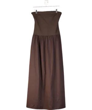 White Fox Brown Take Back Maxi Dress Chocolate UK L