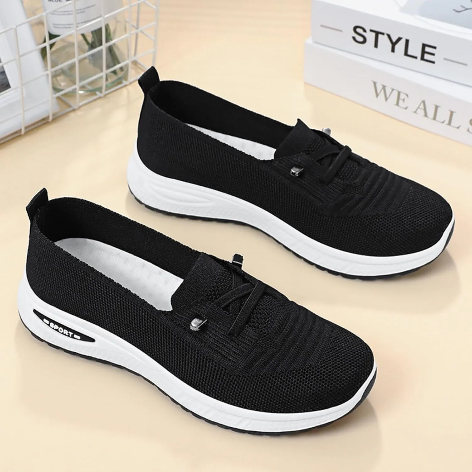 Women Comfy Orthopedic Walking Shoes, 2025 New Orthopedic Women's Breathable Slip On Arch Support Non-Slip Sneakers