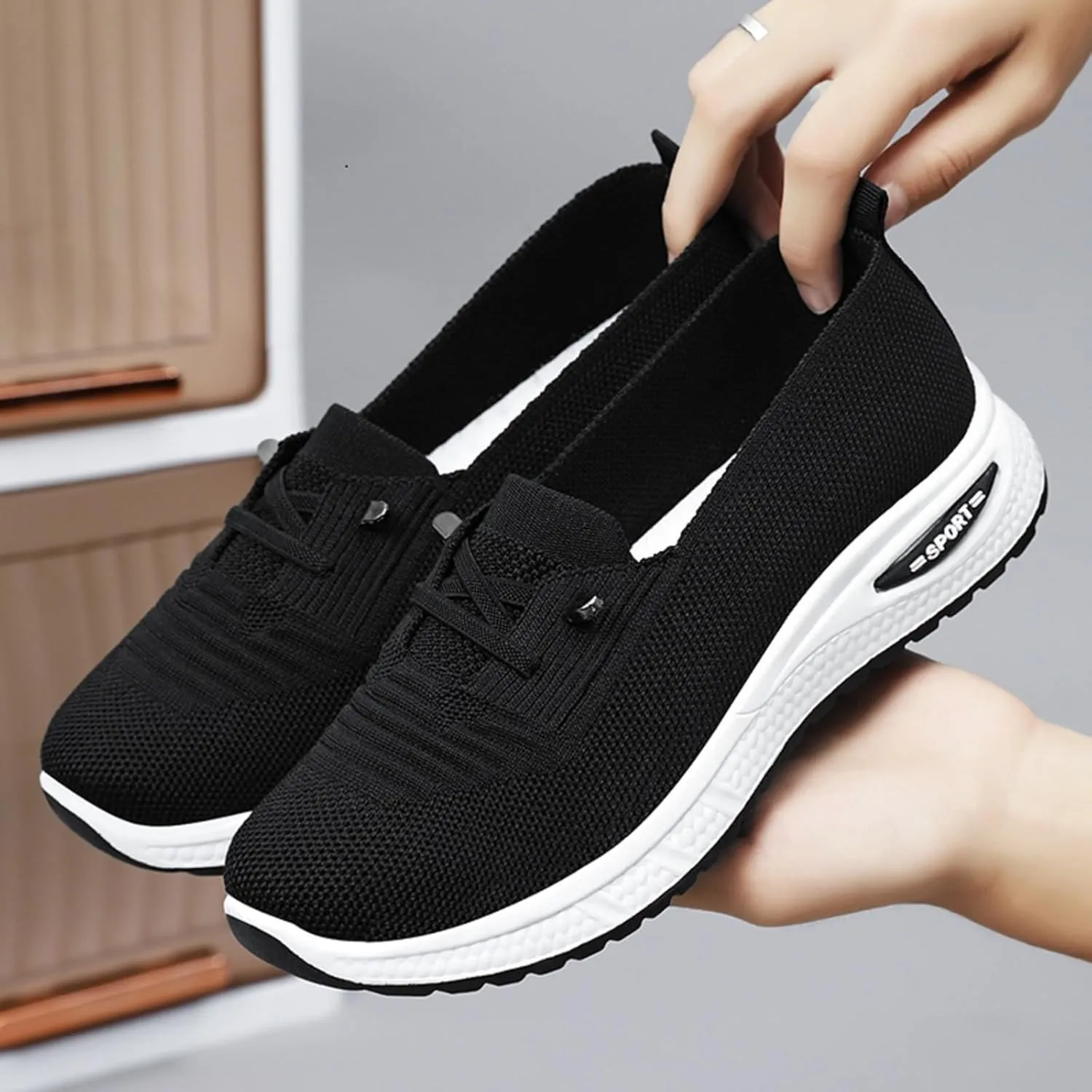 Women Comfy Orthopedic Walking Shoes, 2025 New Orthopedic Women's Breathable Slip On Arch Support Non-Slip Sneakers